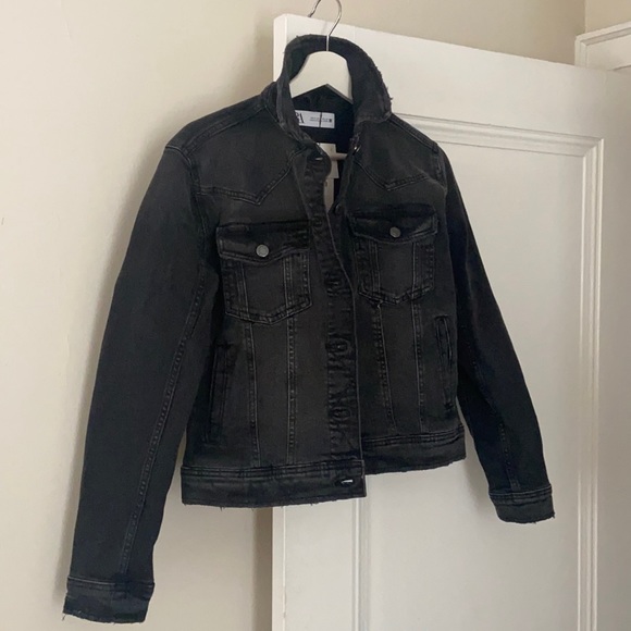 Zara NWT Black Denim Jacket - Picture 3 of 4